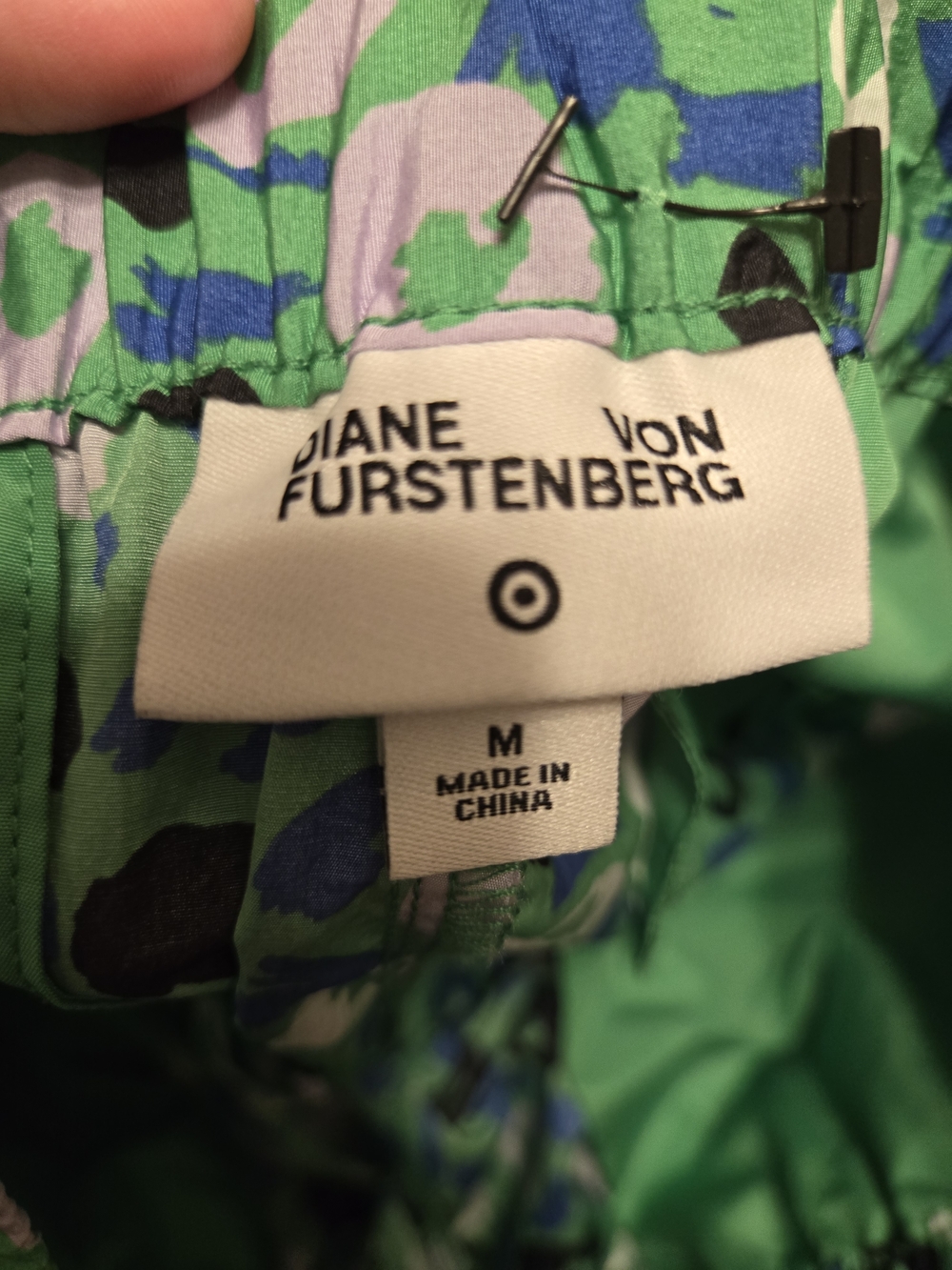 Diane von Furstenberg New Utility Jazz Dot Green And Blue Size Medium - Picture 5 of 6